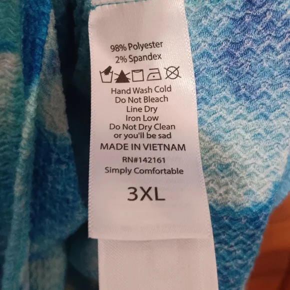 Lularoe Aerial Blue Tie Dye 3xl Tiered Dress EUC!!!! - Picture 6 of 7